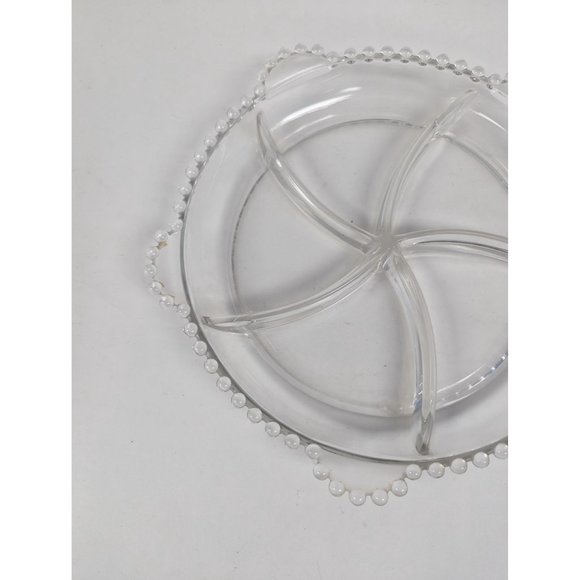 Imperial Glass Candlewick Clear 5 Part Divided Relish Dish 11" Vintage - Picture 4 of 7